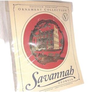 Savannah Heritage 24k Gold Davenport House Ornament Collection Georgia